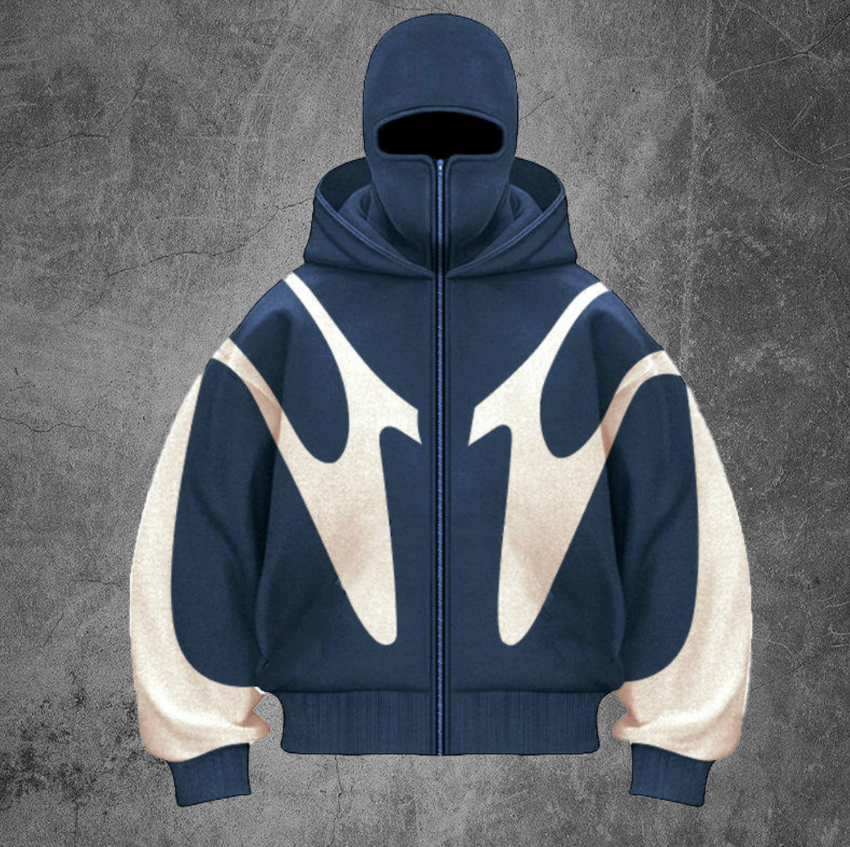 Y2K Double-Cap Zip Hoodie